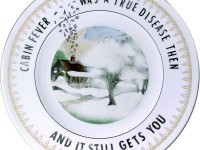 Garth Johnson, "Manifest Destiny (Currier and Ives - American Homestead - Spring #755)" 2010, Bing & Grondahl limited edition Currier and Ives porcelain plate, decal, 8".