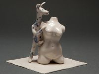 Coille McLaughlin Hooven, “The Object Lesson” 1991, porcelain, 3.75 x 4 x 3.5”.