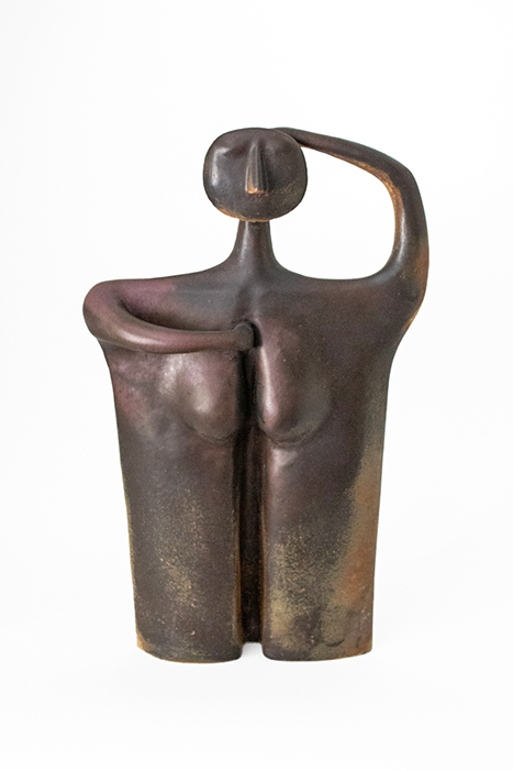 Ruth Duckworth, "Untitled No. 656100", 2000, porcelain, 18.75 x 9 x 4.75". The Victoria Schonfeld Collection.