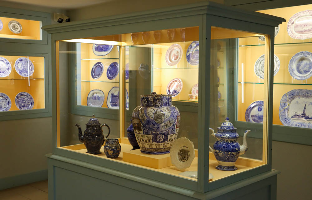 CONFECTED, BORROWED & BLUE: TRANSFERWARE BY PAUL SCOTT, exhibition installation at Shelburne Museum Shelburne, VT, MAY 11 – OCT 20, 2024